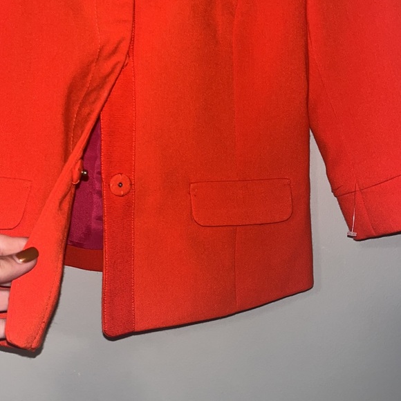 Women’s Ann Taylor LOFT Women Orange Blazer Size 8 - Picture 5 of 8